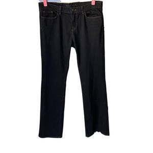 J Brand Straight Leg Mid Rise Stretch Black Jeans 32